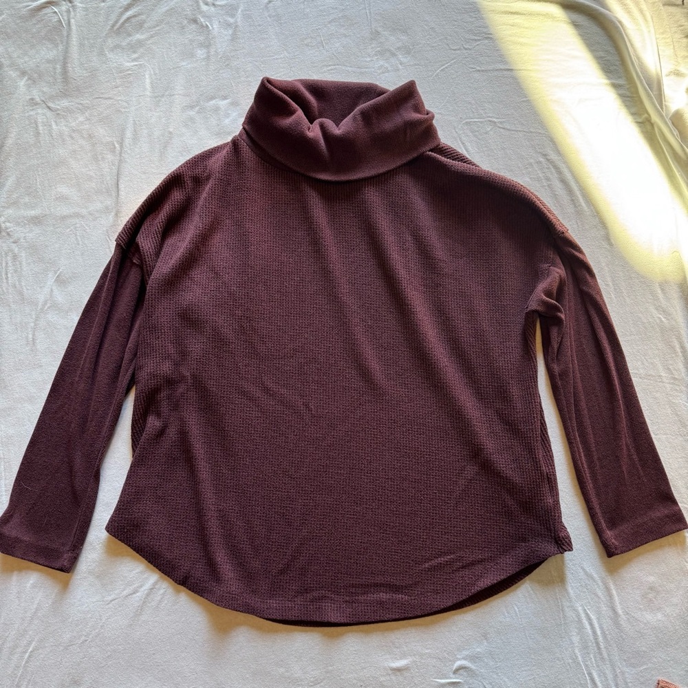 Time and Tru Women's Plum Cowl Neck Sweater - Size XL